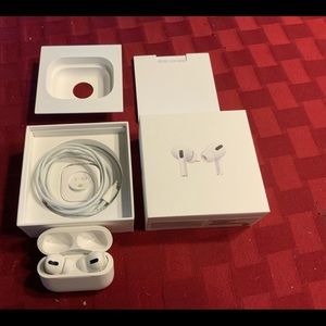 Apple AirPods Pro, recently purchased, in great condition, and complete